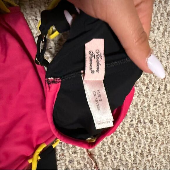 Agent Provocateur Jojo Pink Colorblock Bikini- Size 2/3 Small - Picture 6 of 13